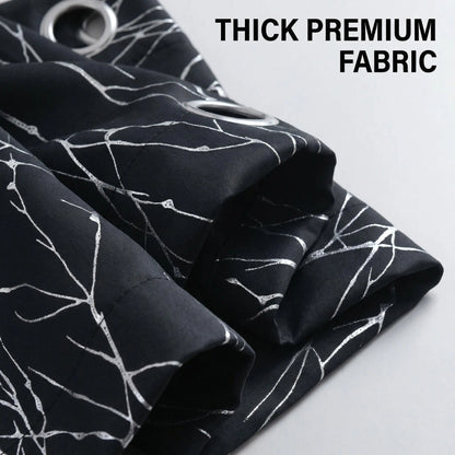 Curtain Club's 2-Piece 34x63 Inch Blackout Tree Branch Drapes - Thermal Grommet Window Treatments for Living Room and Bedroom