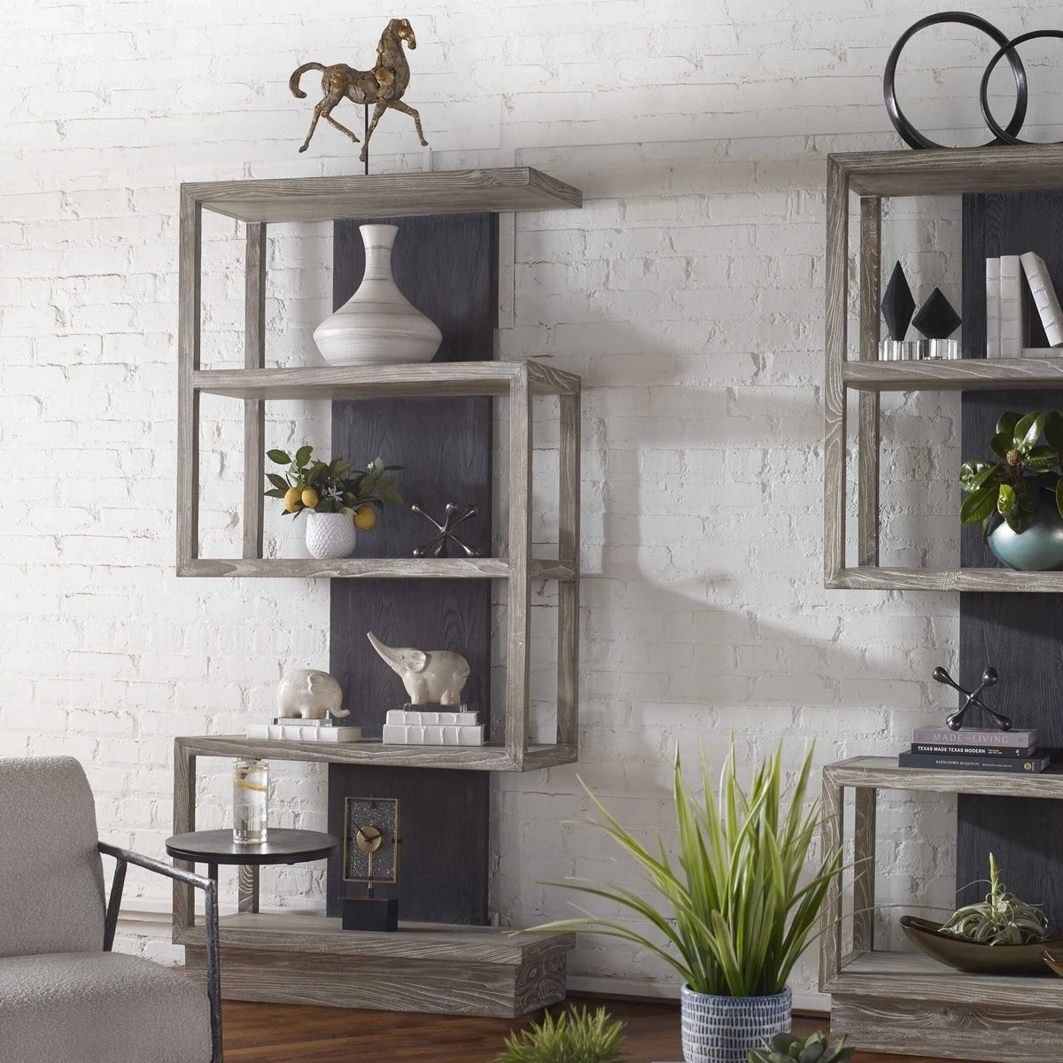 Asymmetrical Modern Etagere