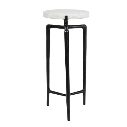 White Marble Slab Drink Table