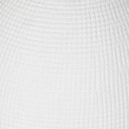 Oversized White Ceramic Vases, Set of 2