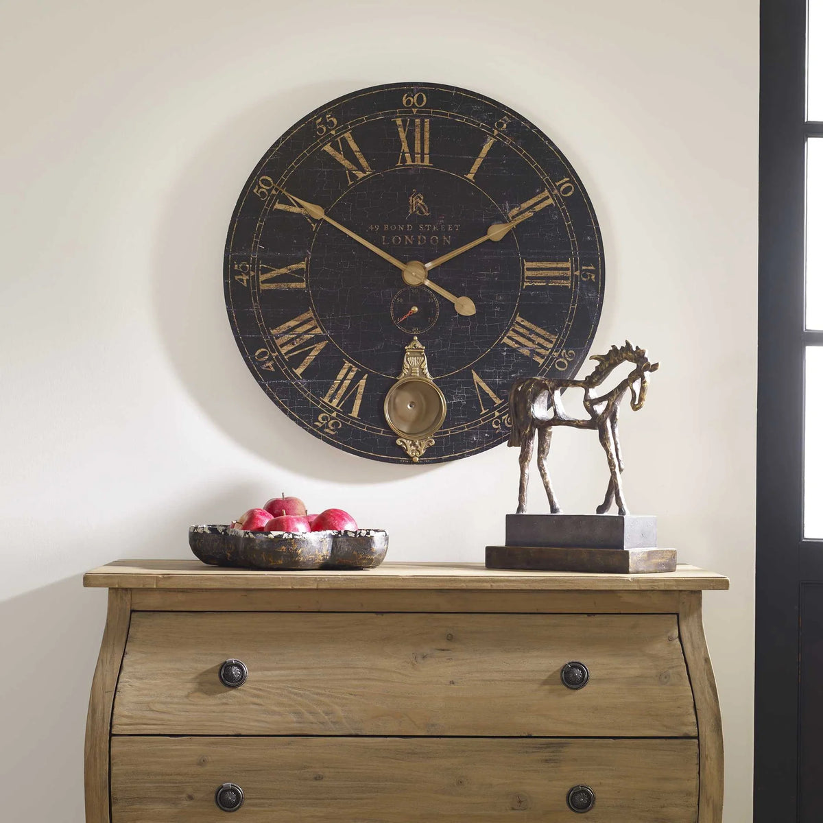 18" Black Wall Clock