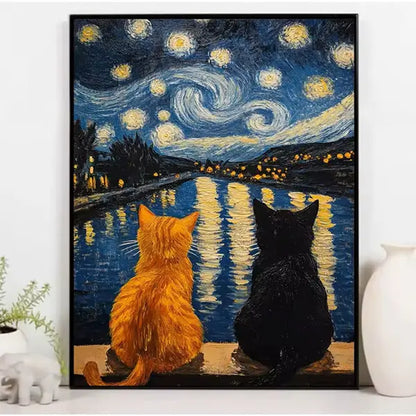 Your Own Van Gogh Masterpiece: Starry Night Over the Rhone 5D Full Drill Rhinestone Diamond Art Kit for Wall Decor
