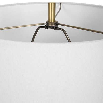 Sculpted Blue Table Lamp
