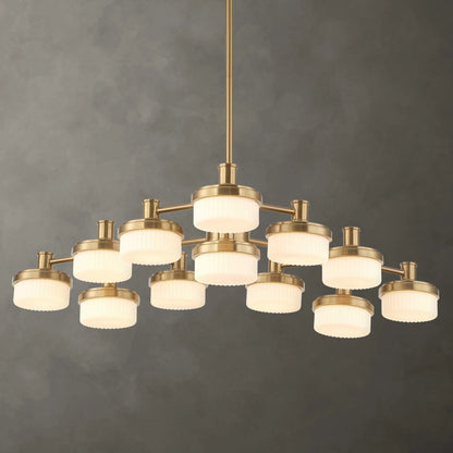 12 Lt LED Brass Chandelier