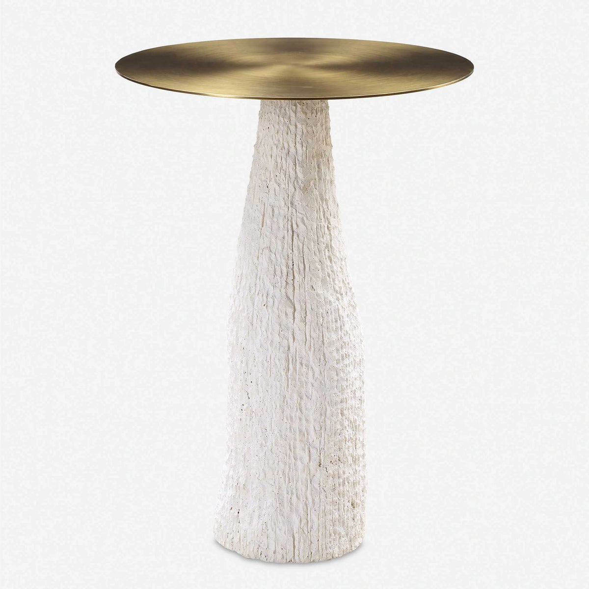 White Stone Accent Table