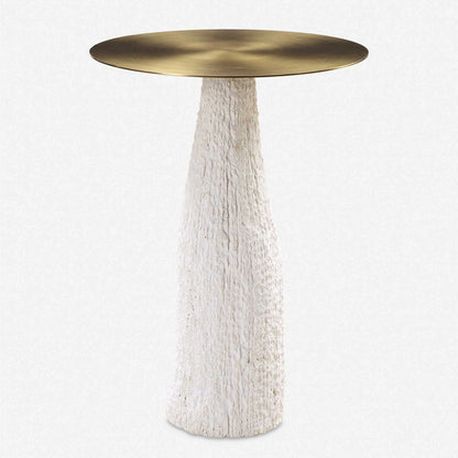 White Stone Accent Table