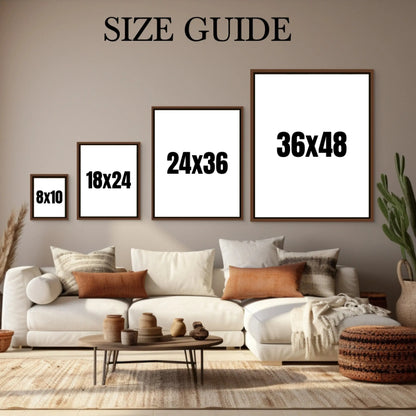 Smard Black Wall Art - Inspirational Psalm 56:3 Print for Home and Office Decor