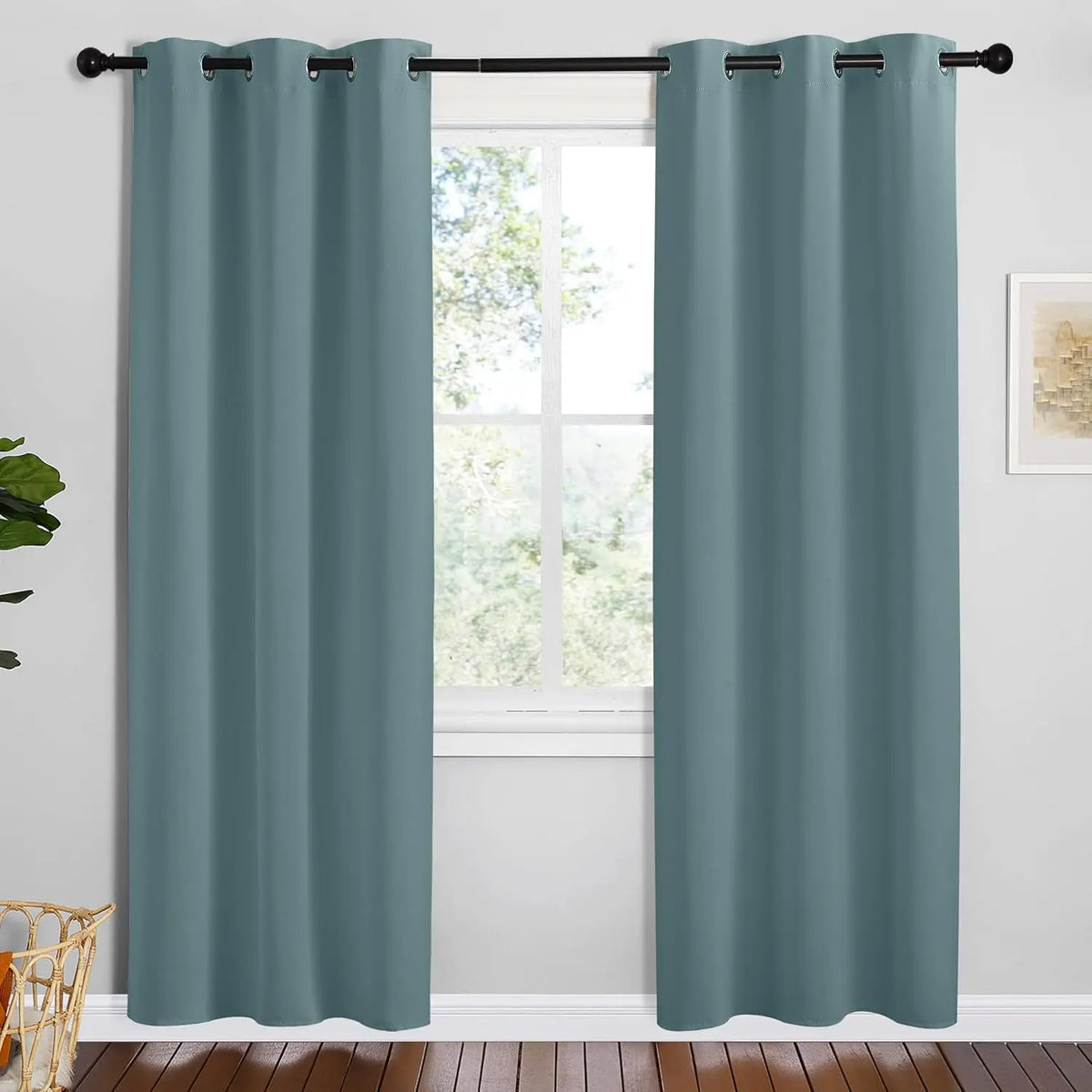 Room-Darkening Grommet Curtains | Thermal Insulated, Noise Reducing, Machine Washable | Wide Colour Range, Sizes 34" to 108"