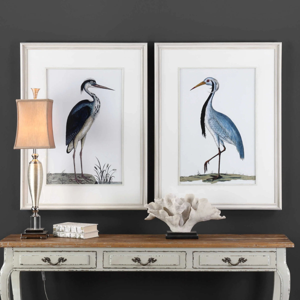 Coastal Bird Framed Prints, Set of 2