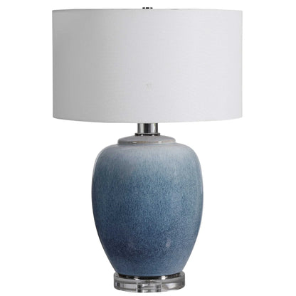 Ombre Blue Ceramic Table Lamp