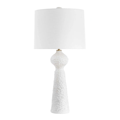 Textured White Table Lamp