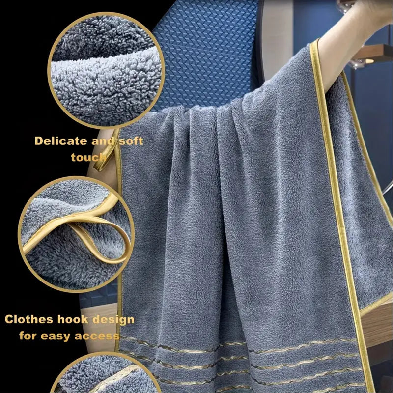 8-Piece Bathroom Towel Set - 2 Bath Towels, 2 Hand Towels, 4 Washcloths for Softness and Absorbency
