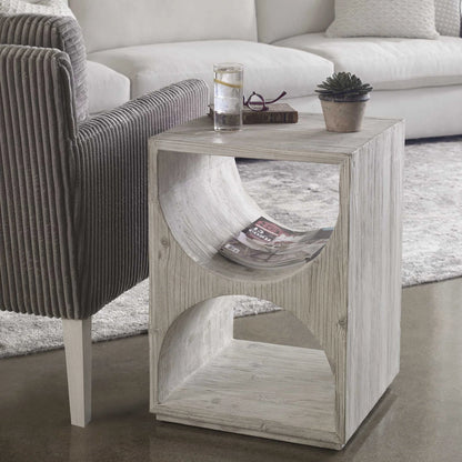 Scandinavian White Side Table