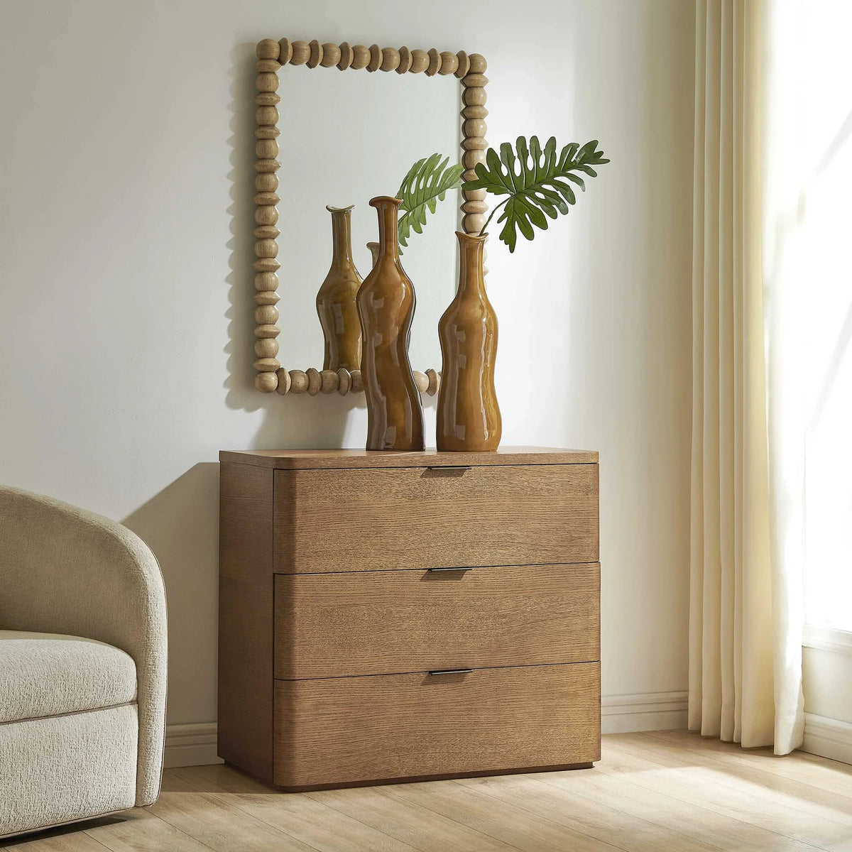 Oak 3 Drawer Chest