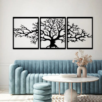 Tree of Life 3-Panel Metal Wall Art