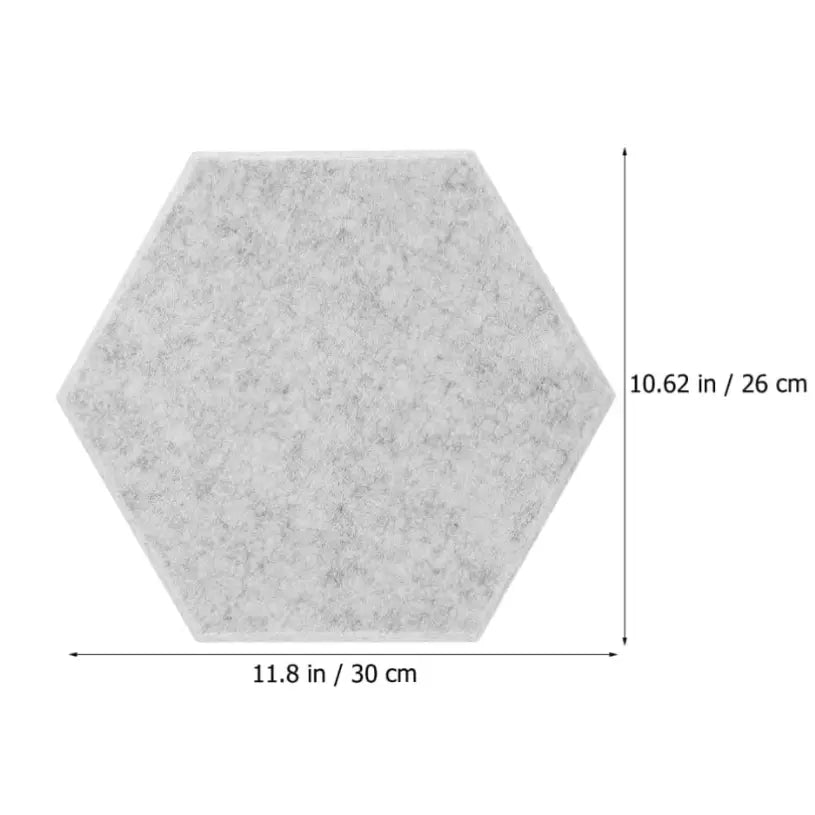 Hexagon Acoustic Panels - 12 Self-Adhesive Soundproof Tiles for Superior Soundproofing and Style