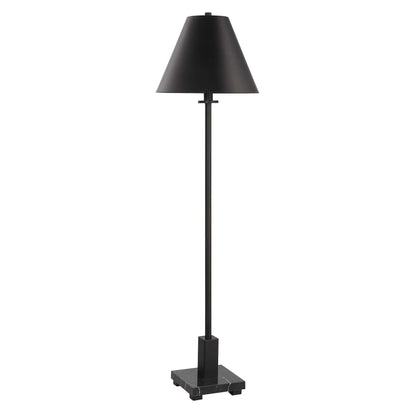Satin Black Buffet Lamp