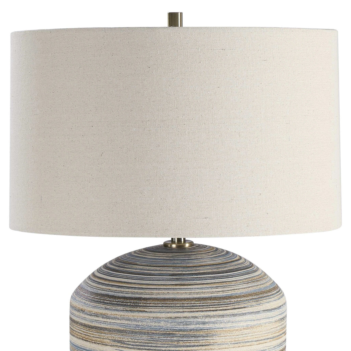 Striped Ceramic Accent Lamp