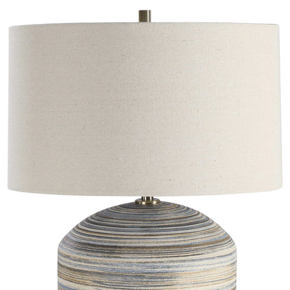 Striped Ceramic Accent Lamp