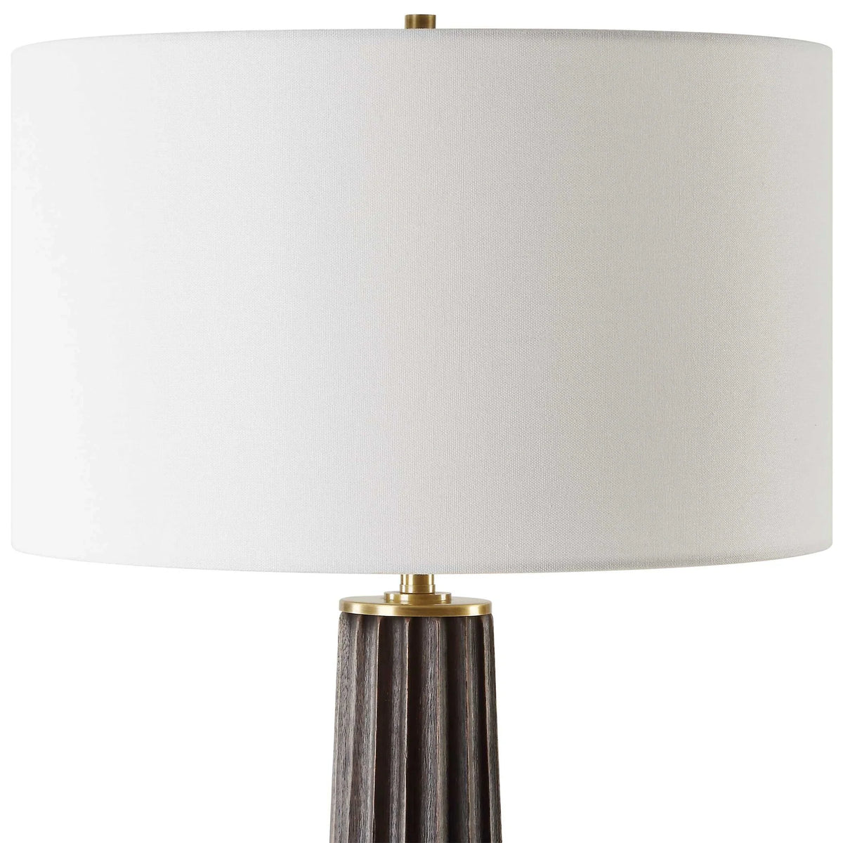 Scalloped Wood Table Lamp