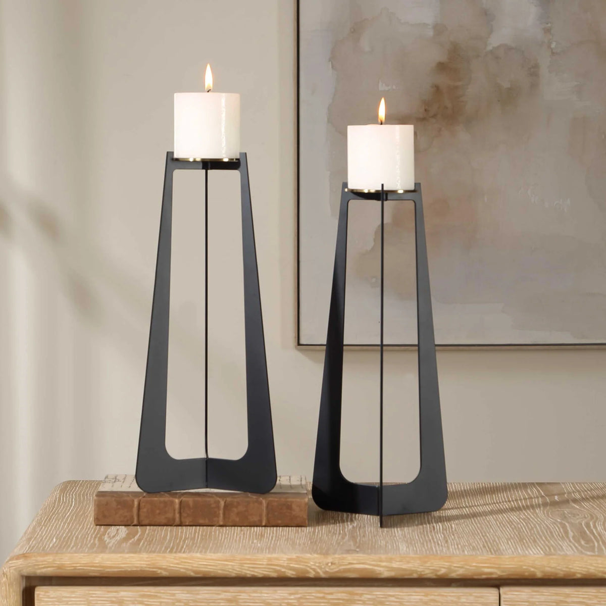 Black Candleholders Set/2