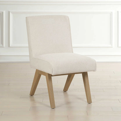 White Armless Dining Chair