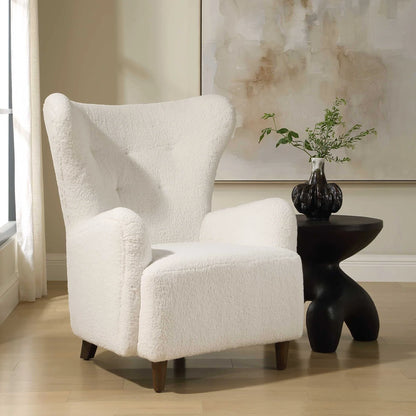White Wingback Armchair