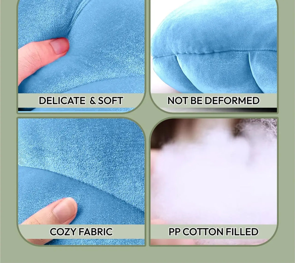 Soft Velvet Blue Seashell Decorative Pillow