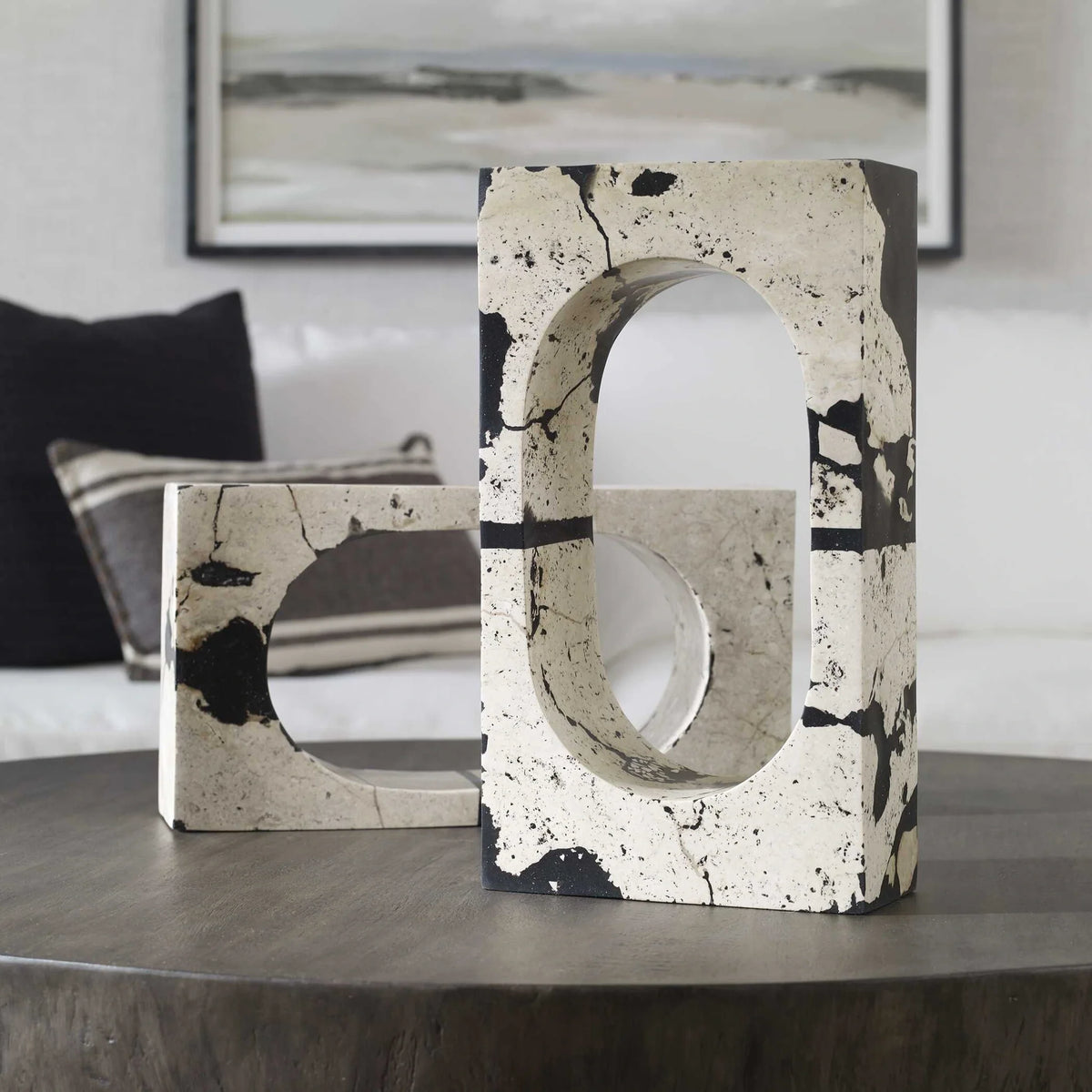 White Limestone Coral Sculpture