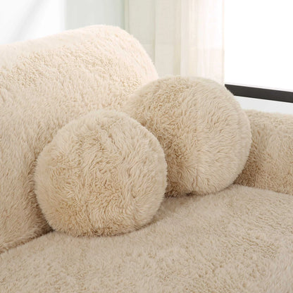 Ball Sheepskin Pillows Set/2