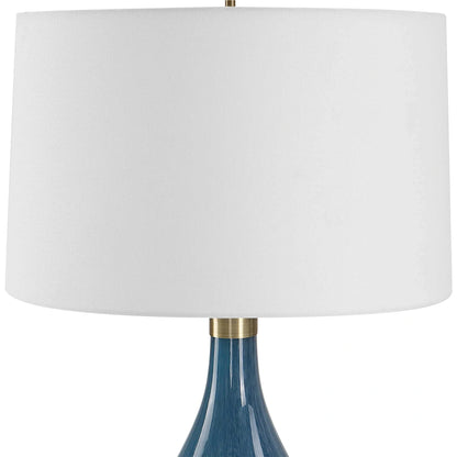 Sapphire Art Glass Table Lamp