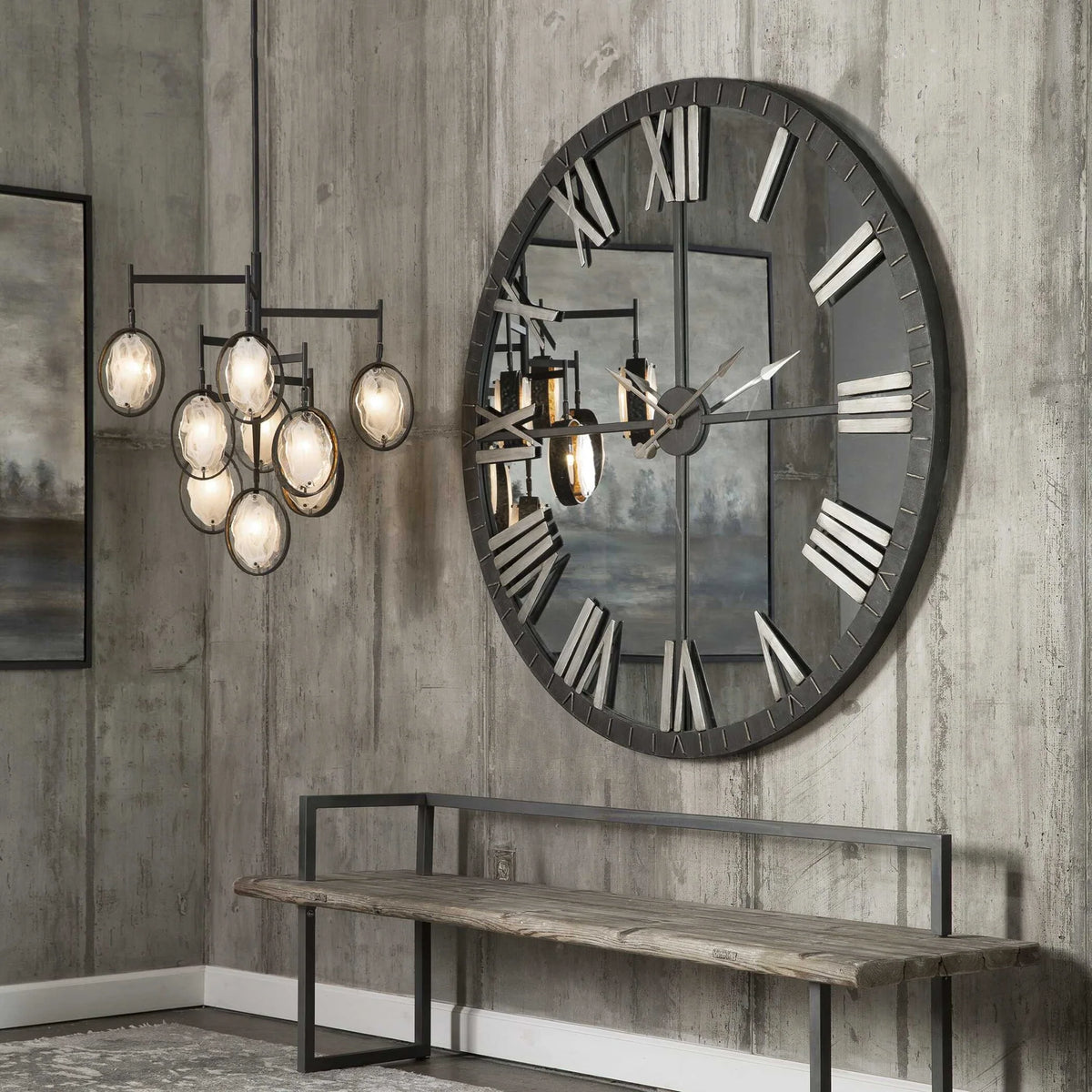 Large Bronze Wall Clock