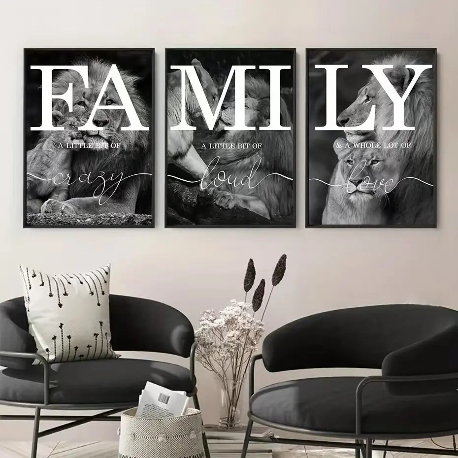 3-Piece Lion Canvas Art Set