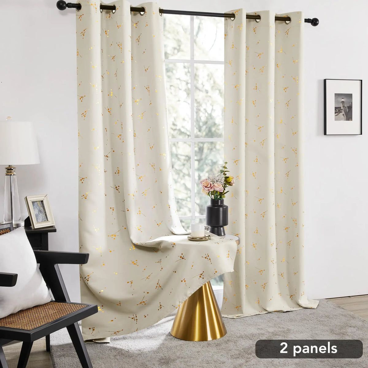 Blackout Curtain Panels | 100% Polyester, Thermal Insulated, Grommet Top | Wide Size Range, Set of 2