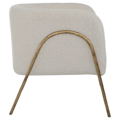 Boucle Barrel Accent Chair