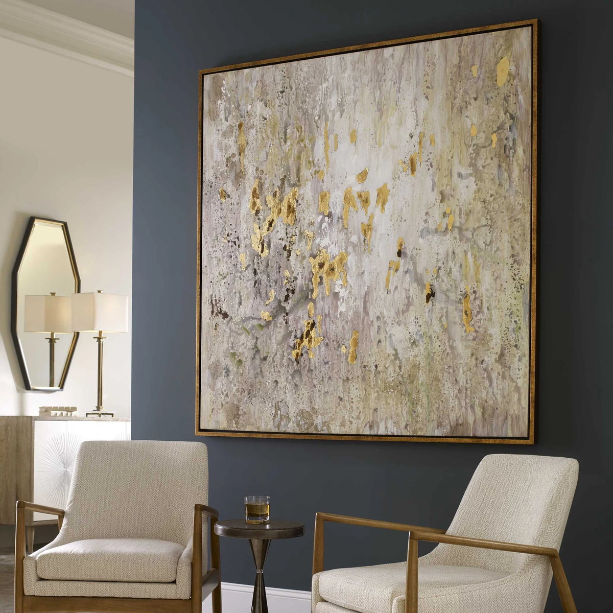 Gold Leaf Abstract Canvas