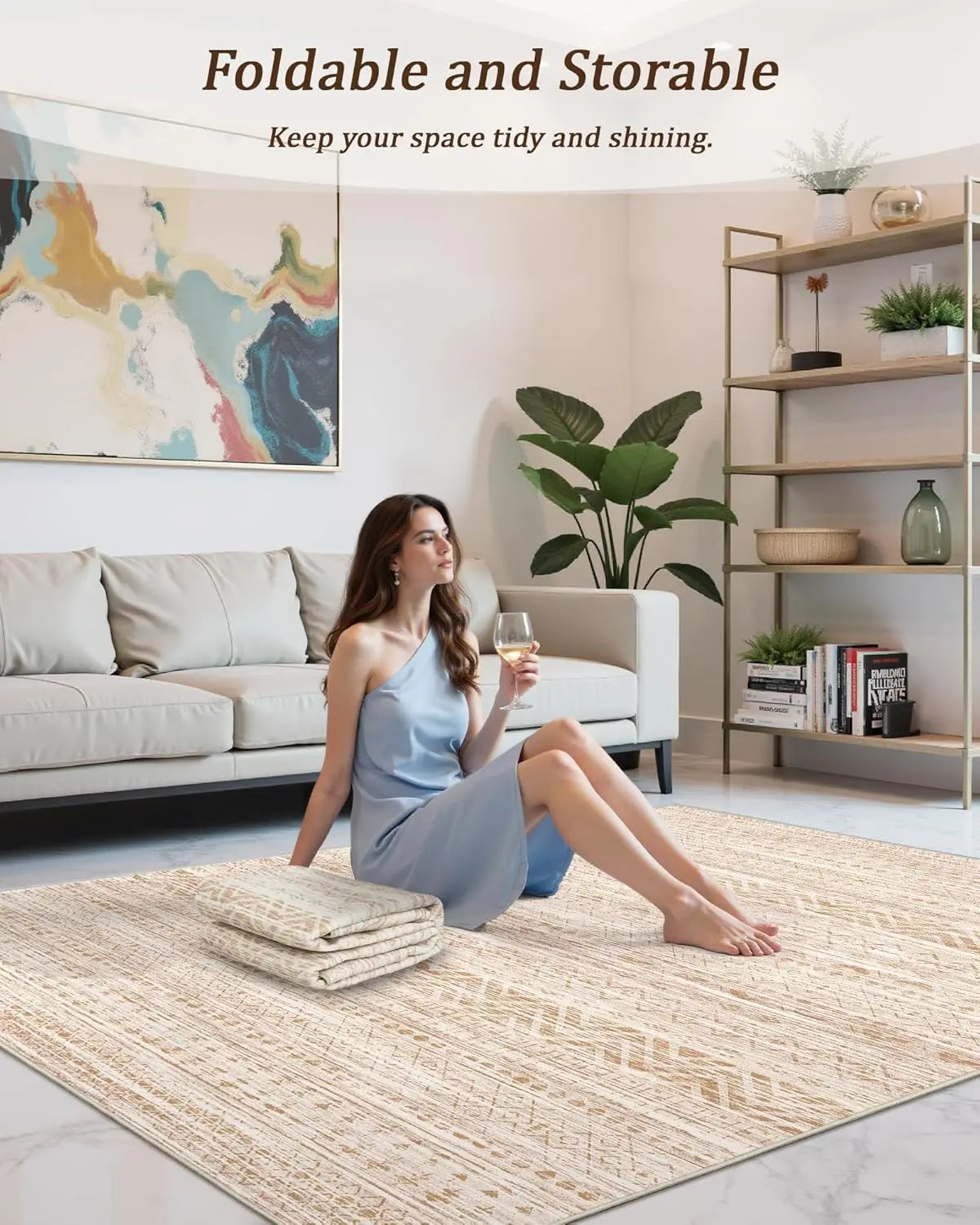 Art&Tuft Moroccan Contemporary Area Rug - Non-Slip, and Machine Washable for Effortless Living