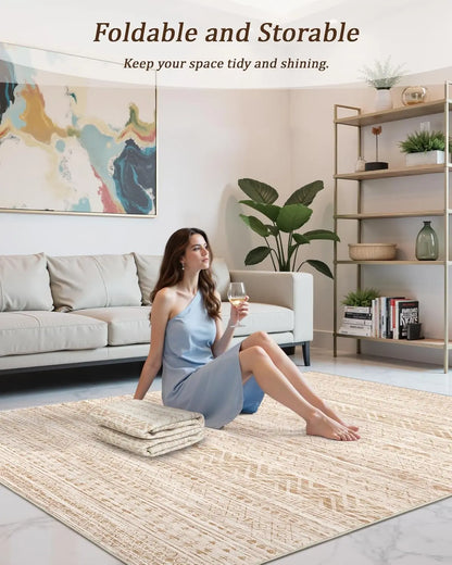 Art&Tuft Moroccan Contemporary Area Rug - Non-Slip, and Machine Washable for Effortless Living