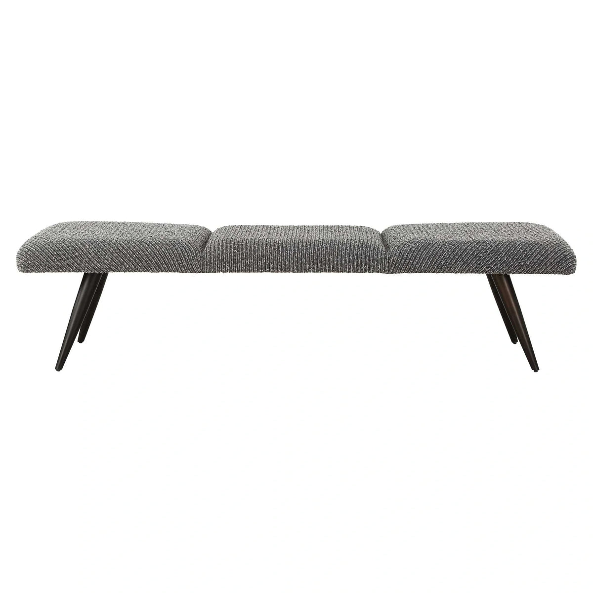 Charcoal Fabric Bench