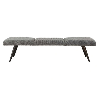 Charcoal Fabric Bench
