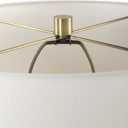 Seeded Glass Hourglass Table Lamp