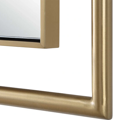 Rectangle Brass Mirror
