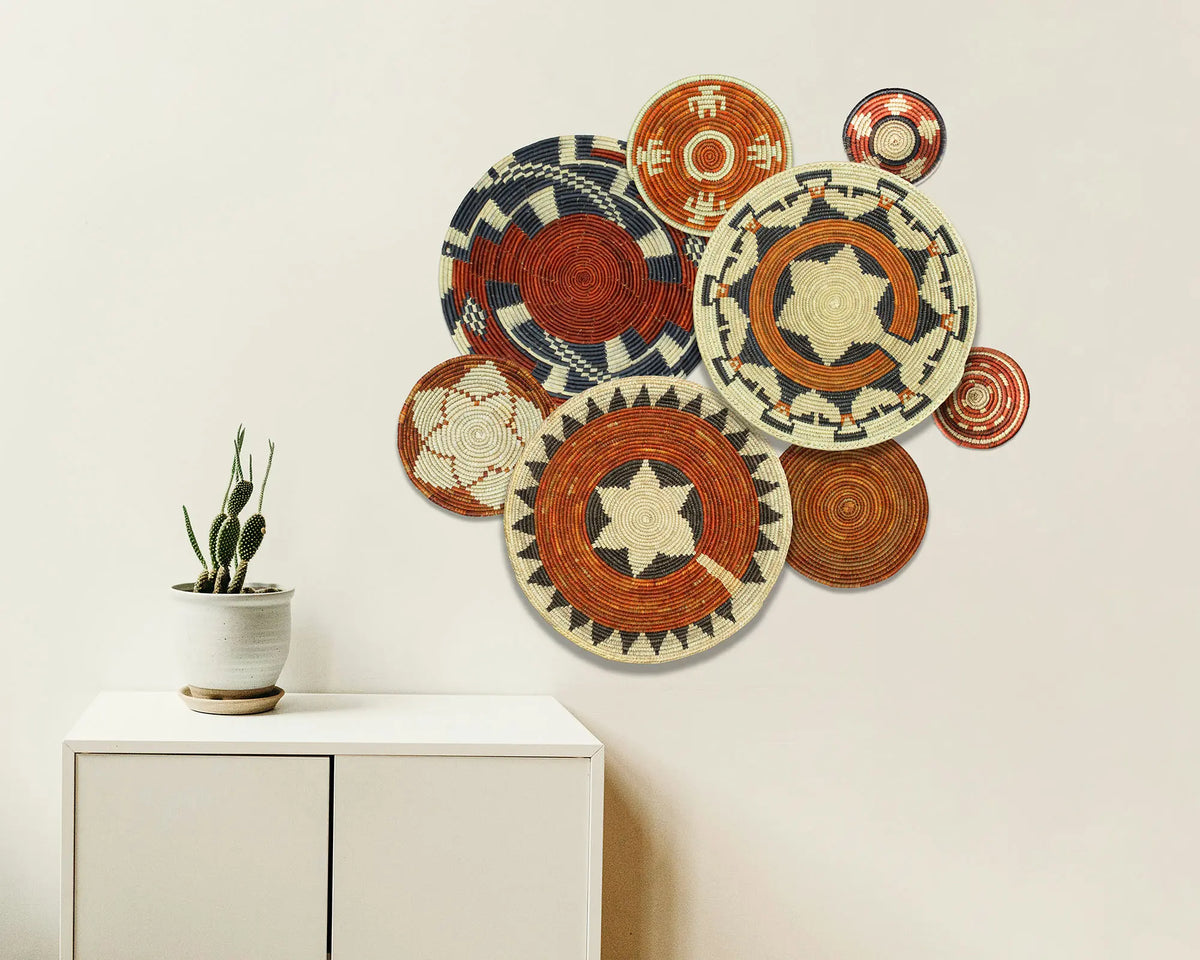 Boho Wall Basket Set of 8