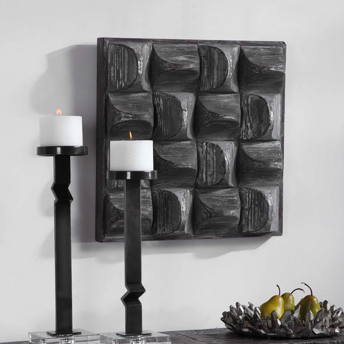 3D Scooped Wood Wall Panel