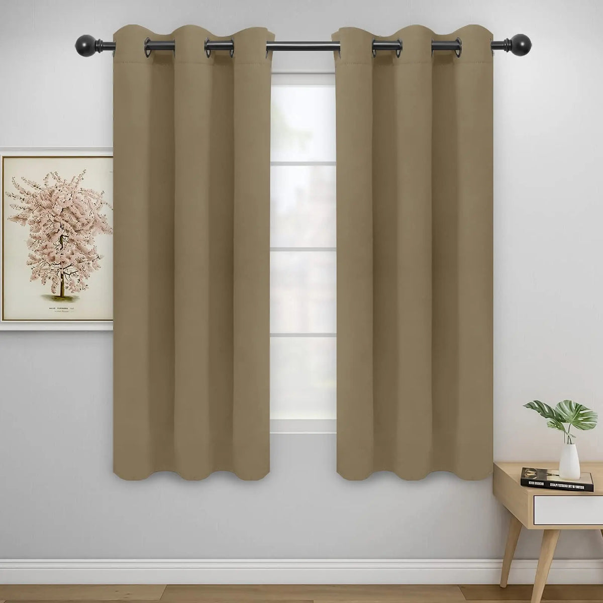 Modern Blackout Curtains | Thermal Insulated, Noise Reducing, Grommet Top | Wide Size Range, Set of 2