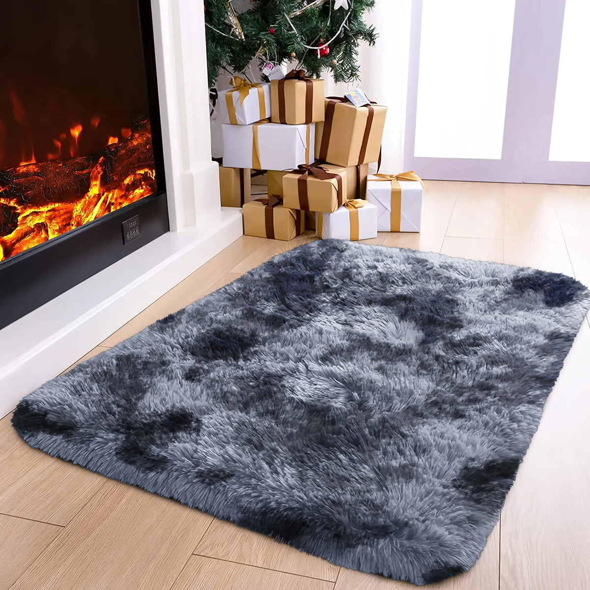 Imperial Homeware Modern Tie Dye Shaggy Rug - Soft, Anti-Skid, and Fluffy for Comfort in Your Living Room or Bedroom