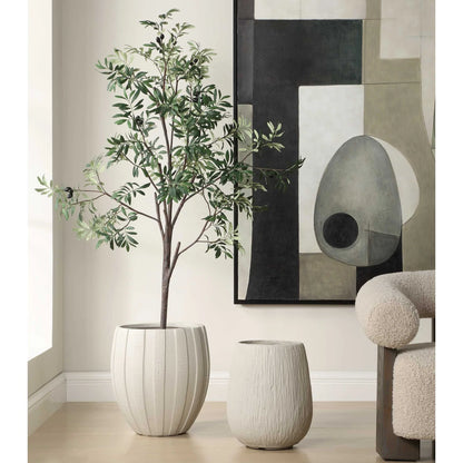 Off-White Outdoor Planter