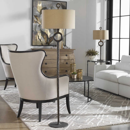 Hammered Cast Iron Floor Lamp