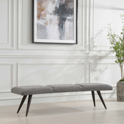 Charcoal Fabric Bench