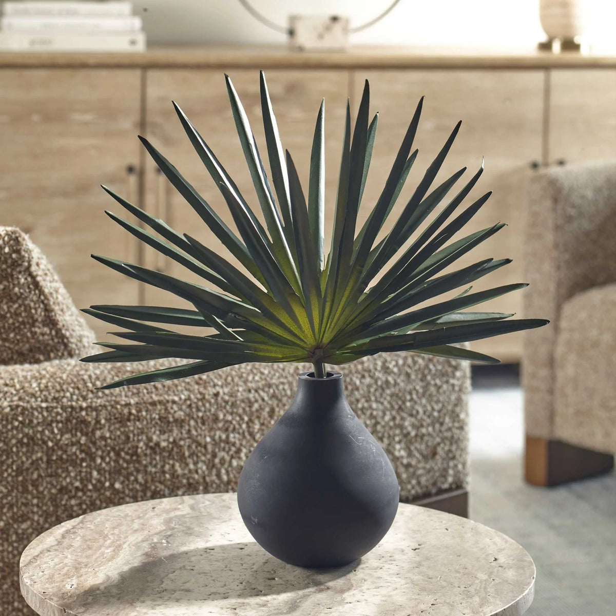 Palm Leaf Accent & Vase